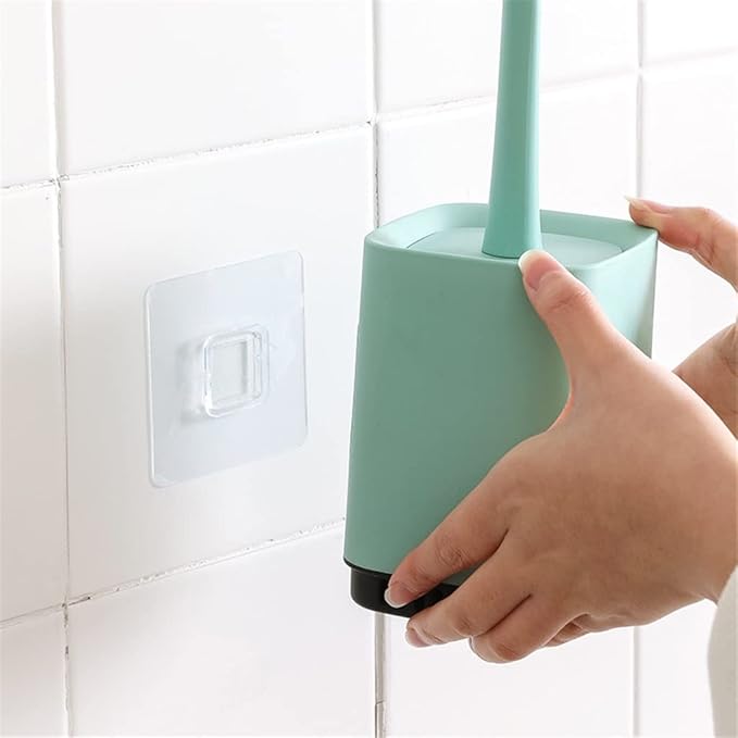 Toilet Brush Cleaning Brush Toilet Accessories Home Floor-Standing Wall-Mounted WC Bathroom Parts Sets Lavatory Cleaning Tool Cleaner Drawer Bathroom Toilet Brush Holder (White) (Green)
