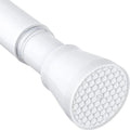 MEXAU Shower Curtain Rod 45-77 Inch White Shower Rod 7/8" Tension Curtain Rod Adjustable Curtain Rods No Drilling Shower Tension Rod Shower Curtain Tension Rod for Bathroom Windows Doorways