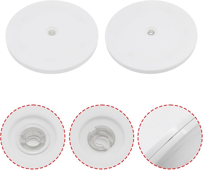 2 Pcs White 7 inch Acrylic Lazy Susan Rotating Turntable Organizer Bearings - Round Swivel Plate for Spice Rack, Table, Cake, Kitchen Pantry