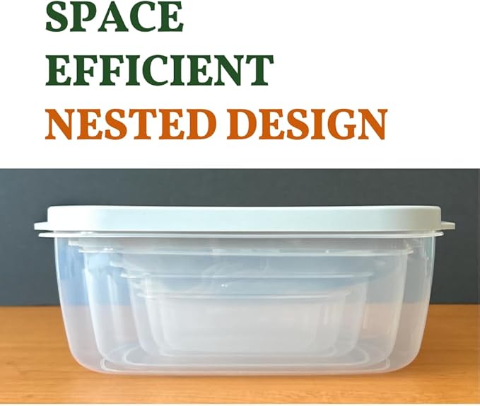 10-Piece Rectangle Food Storage Containers with Vented Lids, Airtight and BPA Free, Stackable, Microwave, Freezer, and Dishwasher Safe (GRAY)