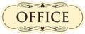 All Quality Designer Office Sign | Easy Installation - Ivory/Dark Brown - Medium (1 Pack)