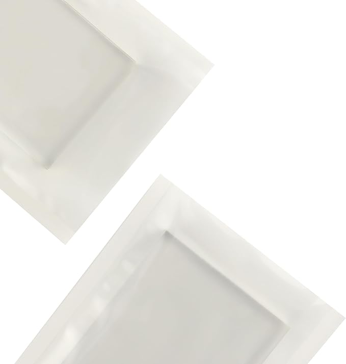 100PCS Customized Vacuum Seal Packaging Bags,Heat Seal Clear Food Storage Bags,Freezable/Microwaveable/Boilable (White, 17 * 25CM/6.7"*9.9"-100PCS-One Color Print)