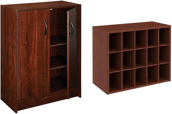 ClosetMaid Dark Cherry Stackable Storage Organizers (1307 + 15 Cube)