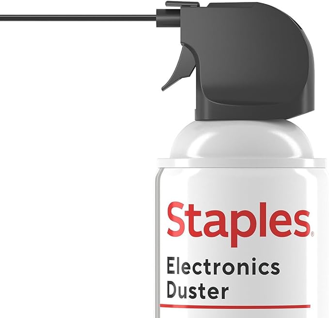 Staples Compressed Air Duster – 10 oz. Cans for Electronics, Keyboards & Office Devices, 2‑Pack