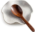 Miamolo Spoon Rest for Kitchen Counter, 5.3" Ceramic Spoon Holder for Stove Top, Cute Coffee Spoon Rest, Modern Kitchen Spoon Holder for Multiple Utensils, Farmhouse Home DéCor, Housewarming Gift