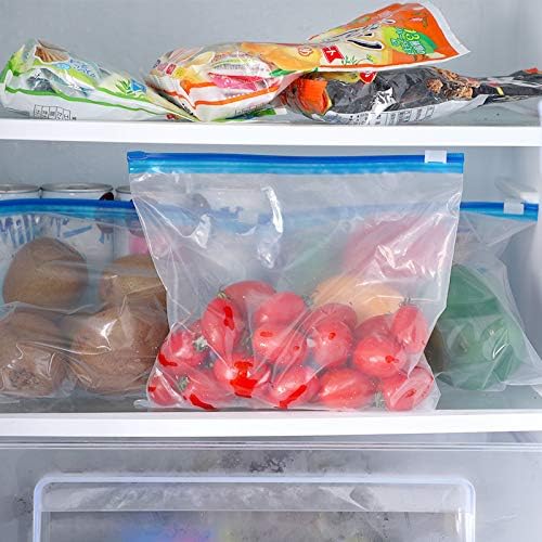 INKulture Plastic Food Storage Re-Usable Bag Safe for Freezer & Microwave 10 Pcs (Clear)Size Medium Size(9" X 9")