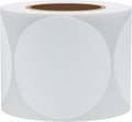 Hybsk White Color Coding Dot Labels Round Semi Gloss Paper Stickers Adhesive Label - DO NOT Support Printing(2 inch)