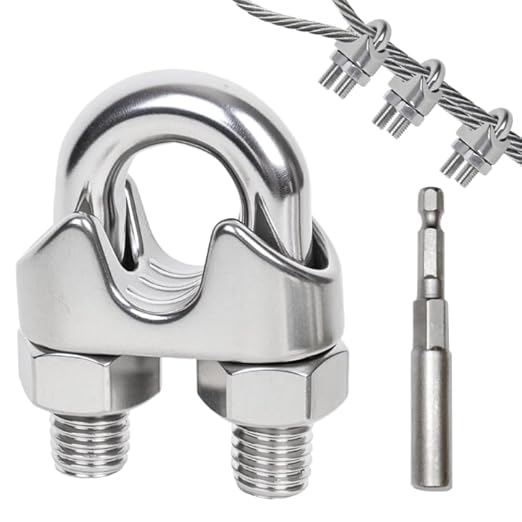 30 Pcs 3/16 inch Stainless Steel Cable Clamps,Wire Rope Clamp | Wire Rope Clamp, Commercial Use, Industrial Use, Residential Projects