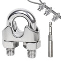 10 Pcs 1/2 inch Stainless Steel Cable Clamps,Wire Rope Clamp | For commercial, industrial, and residential projects