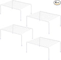 Medium (13.1 x 10.2 Inch) Cabinet Storage Shelf Rack, Shelves，Kitchen Counter and Cabinet Shelf, Storage Rack Organizer for Fridge, Cabinet, Bathroom Cupboard& Pantry (4, White)