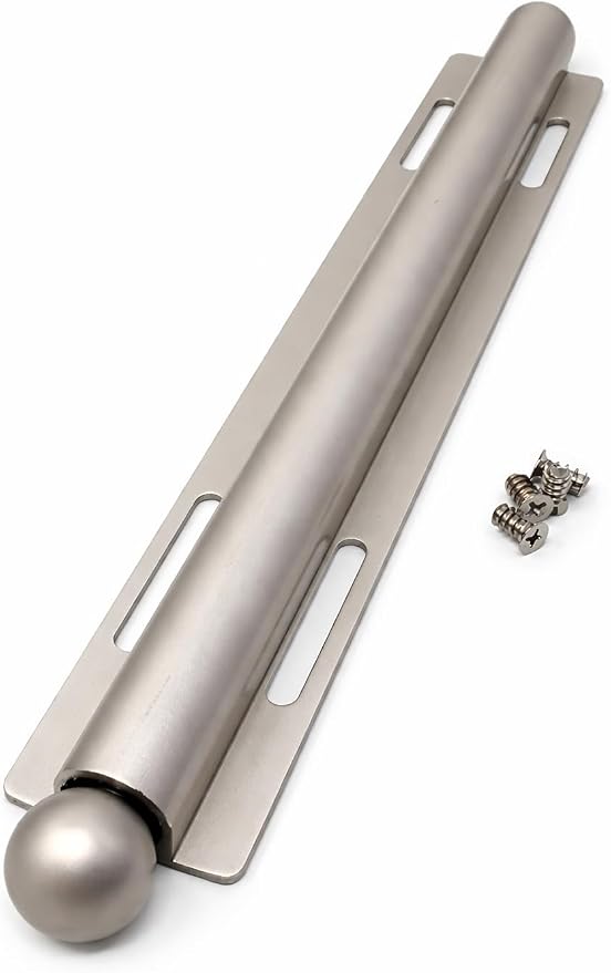 12-Inch Long Expendable and Reversible Pullout Closet Wardrobe Valet Rod with Installation screws (Matte Nickel)
