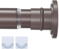 Spring Tension Rod 18-32 Inch, Small Shower Curtain Rod Bronze | Adjustable Heavy Duty Curtain Rod for Closet and Shower Use, Short Tension Rod Design for Small Spaces