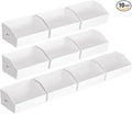 Homsorout Closet Baskets for Shelves Trapezoid - Decorative Storage Baskets with Handle, Closet Bins for Organization, Shelf Storage Bins for Clothes, Books, Home, Office, 10 Pack, White