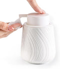 Agyiuns Foam Hand Soap Dispenser - 13.5 oz Ceramic foaming Hand soap Dispenser with Easy-to-Press Pump for Bathroom refillable Liquid Hand soap Dispenser (Foam-White)