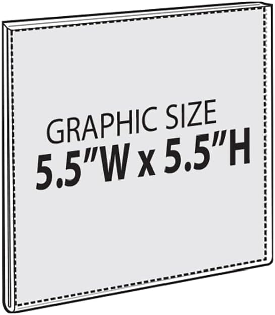 Azar Displays 122029 5.5-Inch W by 5.5-Inch H Wall Mount Acrylic Frame - Clear Acrylic Wall Frame with Sticky Back - Floating Wall Sign Holder - Adhesive Office Sign Frameless Frame (Pack of 10)