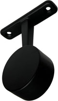 32mm Diameter Closet Rod Top Mount End Hanger | Black | 1 Pack