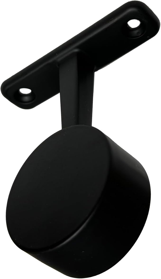 32mm Diameter Closet Rod Top Mount End Hanger | Black | 8 Pack