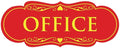 All Quality Designer Office Sign | Easy Installation - Red/Yellow - Small (1 Pack)