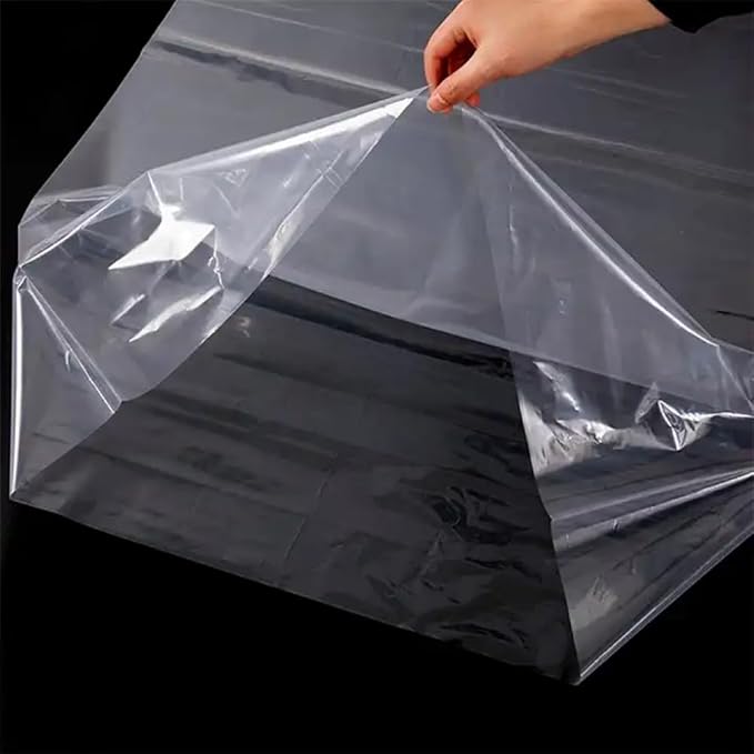 Large Storage Bags 55 x 63 inches Jumbo Plastic Moving Bags for Big Luggage, Furniture, Industry Equipments, Business and Agriculture Use (10 pcs)