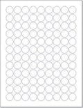 NextDayLabels 0.75 Inch Round Circle Stickers White for Bleeds Laser Inkjet - 108 Per Sheet Self-Adhesive Color Coding Inventory Labels Made in USA - 27,000 Labels
