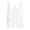 SSWBasics Large Clear Plastic T Shirt Bags 18 x 8 x 30 Case of 500 - Clear Plastic Bags with Handles - Durable Clear Shopping Bags - Versatile Clear Shopping Bags with Handles for Groceries and