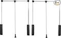 Pull Down Closet Rod 2 Pack, Stainless Steel Adjustable 35-46.5 inches | 60 lbs Capacity, Side & Back Mounted Soft-Close Two-way Buffering Closet Clothes Rod Wardrobe Lift Rail for Hanging Clothes