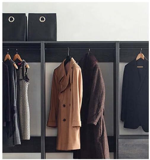 Maykoosh Closet System Organizer - Customizable Walk-in Wardrobe Storage Black/Model BCD 3 Closet