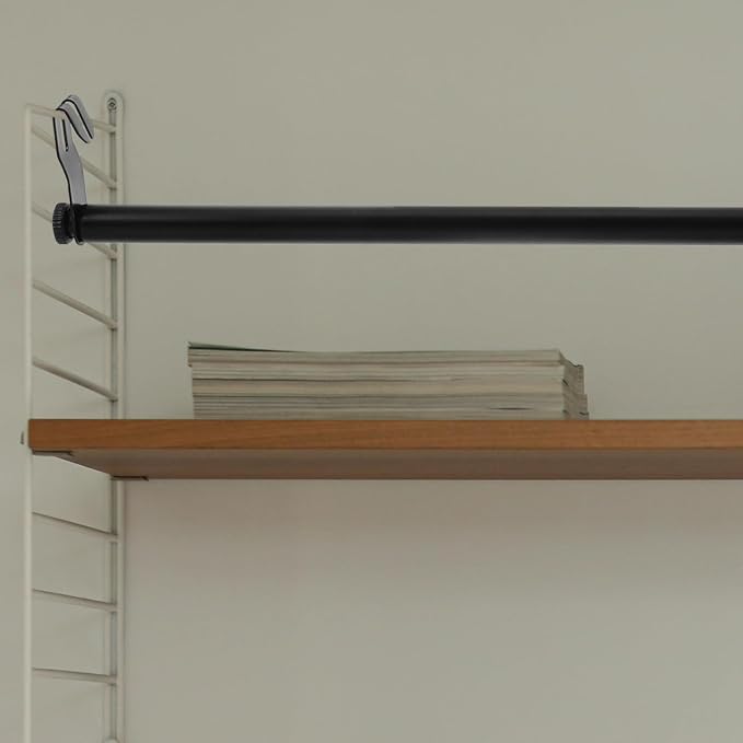 Luxshiny Closet Rod Heavy Duty Clothes Drying Rack for Wire Shelving Hanging Bar for Wardrobe Storage Indoor Laundry Room Use No-Drill Installation 16.53 X 2.83 X 0.86 in