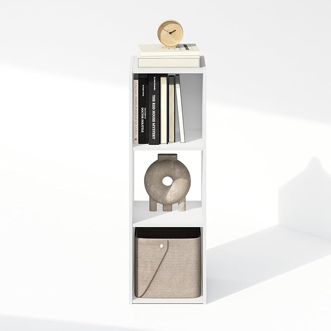 HomeStock Modern Minimalism Cubic Storage Cabinet, Bookcase, Bookshelf White/3 Cube