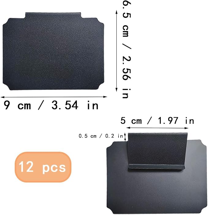 12 pcs Removable Bin Labels Clip, Basket Labels Clips On Set, Plastic Basket Bin Label Clip on, Kitchen Clips Label Holder for Basket Pantry Organization Box (Black)