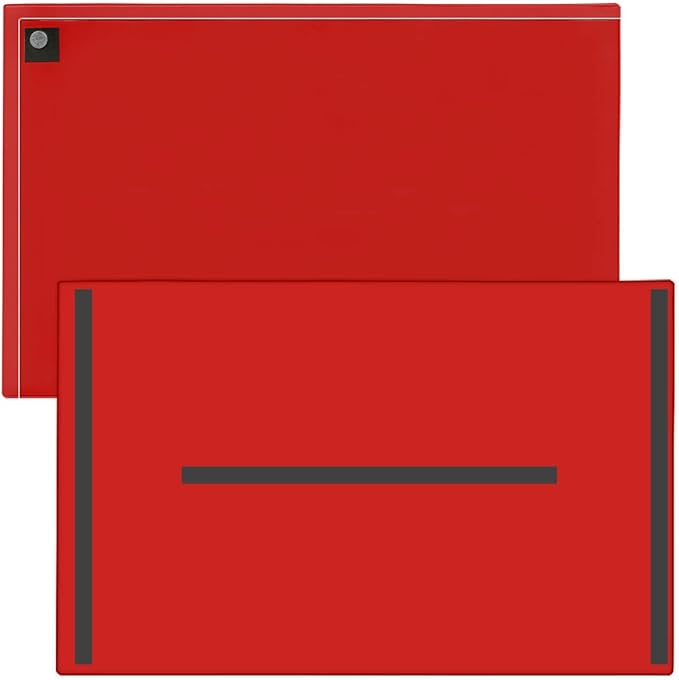 StoreSMART Magnetic Closure Pockets - Magnetic-Back - 11" x 17" - 25-Pack - Red - MCP3512MBPQR-25