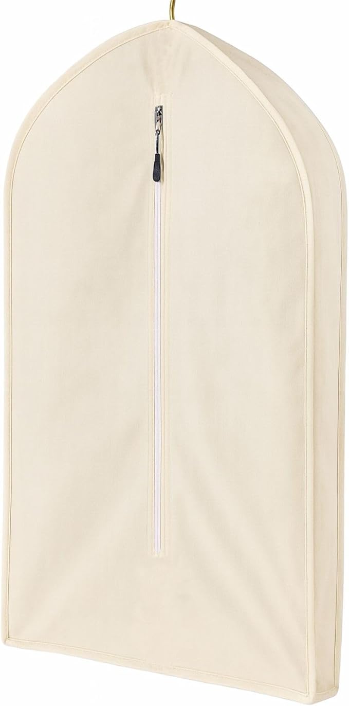 100% Cotton Garment Bag | Long | Breathable Garment Bags for Hanging Clothes | Garment Storage Bag for Long Dresses & Coats Storage | Pack of 1 (62 Inch)