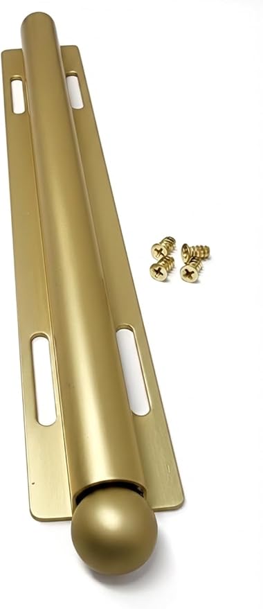 12-Inch Long Expendable and Reversible Pullout Closet Wardrobe Valet Rod with Installation screws (Matte Brass)