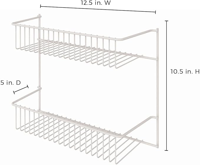 ClosetMaid 8002 2-Tier Wall Rack, 12-Inch Wide, White (Pack of 6)