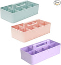 -Large Portable Caddy, DIY Dividers, 8 Compartments, School Office Supplies Home Business Organizer,Portable Basket with Handle Made in USA (3 PACK, Mint/Pink/Lavender)