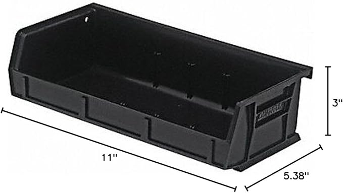 Quantum Storage QUS232 Ultra Stack and Hang Bins - 5-3/8" x 11" x 3" - 8 Pack