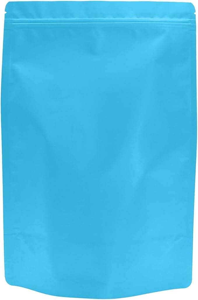 50PCS Smell Proof Resealable Pouch Bags,ULIFESTAR Aluminum Foil Flat Food Storage Bag,Sealable Pcsaging Zipper Pouches with Tear Notches for Pcsaging Lipgloss,Jewelry,etc(20*30cm/7.87*11.81",Blue)