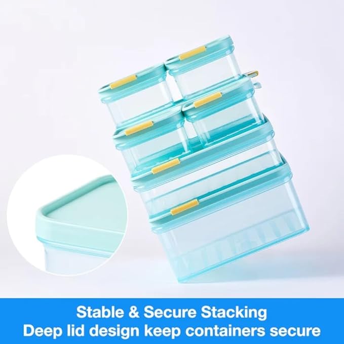 LocknLock Freezer Fit Plastic Freezer Containers | Airtight Stackable Food Storage for Meal Prep | Microwave & Dishwasher Safe | BPA Free Freezer Container with Lid, 2.2L