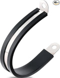 OURU 40PCS Cable Clamps 2 Inch 304 Stainless Steel Cable Clamps Rubber Coated Cushioned Insulated Cable Clamp,Automotive Wire Clamps,Pipe Clamps,Metal Clamp for Tube,Wire Cord Installation(51mm)