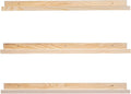 MBYD 36 Inch Floating Shelves Natural Wood, Wall Mount Picture Ledge Wooden Wall Shelf Nursery Bookshelf for Bedroom, Living Room, Office, Kitchen, Set of 3 Same Dimensions