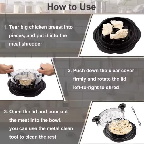 Plastic Meat Shredder Tool for Chicken, Pork & Beef – Handheld Shredding Tool with Ergonomic Grip, Heat Resistant, Dishwasher Safe