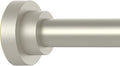 Thestoa Brushed Nickel Shower Curtain Rod Adjustable 43-92 inch, 1"Diameter Spring Tension Curtain Rod No Drill, Anti-Rust Non-Slip Shower Rod for Bathroom Tension Rod