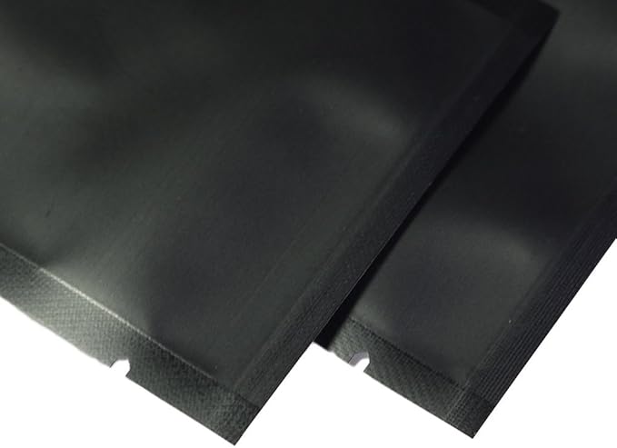 100PCS Customized Mylar Heat Seal Bags,Open Top Clear Packaging Bag with Tear Notch, Single-Side Printing for Logo/Text/QR Code (Black, 6 * 9CM/2.4"*3.5"-100PCS-One Color Print)