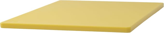 Winco Heavy-Duty Plastic Cutting Board, 12" x 18" x 1/2", Yellow (Set of 6)