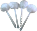 Metal Bowl Brush 4-Pack, White, Polyester, Reusable, Cleaning