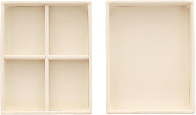 Small Jewelry Tray Set Velvet Ring Organizer Mini Jewelry Drawer Organizer Stackable Jewelrys Organizers Earrings Display Tray Storage Insert Holder for Box Drawer Dresser (Fashion)