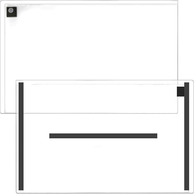 StoreSMART Magnetic Closure Pockets - Magnetic-Back - 11" x 17" - 25-Pack - Clear - MCP3512MBSTC-25