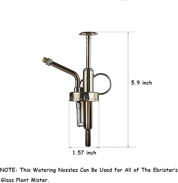 Sprayers Watering Nozzles, Plastic Bronze Top Pump, Replacement for Glass Plant Mister Spray Bottle