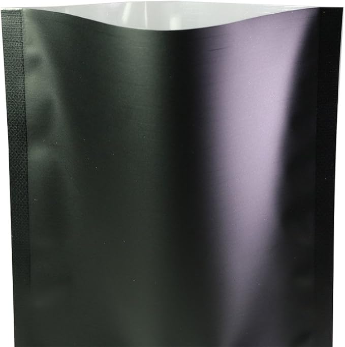 100PCS Customized Mylar Heat Seal Bags,Open Top Clear Packaging Bag with Tear Notch, Single-Side Printing for Logo/Text/QR Code (Black, 10 * 15CM/4.0"*6.0"-100PCS-One Color Print)