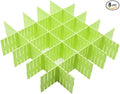 8pcs DIY Plastic Drawer Organizer Adjustable Drawer Dividers for Home Tidy Closet, Socks, Underwear, Office School Supplies, Kitchen Utensil Tools (Green)